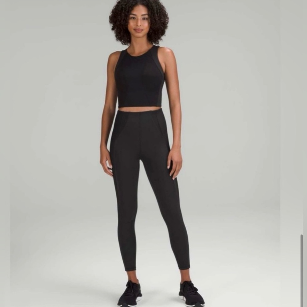 Lululemon Everlux and Mesh Super-High-Rise Training Tight 25" Black Size 4 - Picture 2 of 14